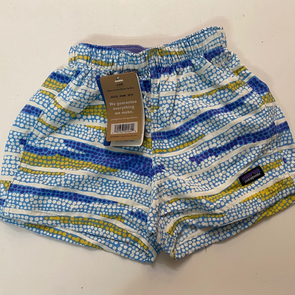 3-6 month Patagonia Baby Baggie Shorts NWT